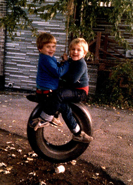 Dan & Matt on tire swing